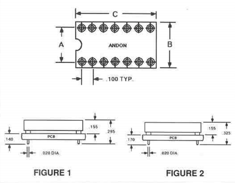 ANDON 200℃封閉框架ICDIP插座，不帶支架
